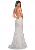 Picture of: Long Lace Prom Dress with High Neckline in White, Style: 27289, Main Picture