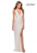 Picture of: Chic Sequin Prom Dress with Criss Cross Open Back in White, Style: 28659, Main Picture