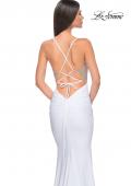 Picture of: Prom Dress with Fitted Bustier Rhinestone Top in White, Style: 32260, Detail Picture 10