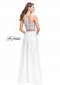 Picture of: Two Piece Dress with Chiffon Skirt and Lace Top in White, Style: 26288, Back Picture