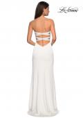 Picture of: Simple Strapless Prom Dress with Double Strap Back in White, Style: 27035, Back Picture