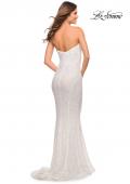 Picture of: Strapless Sweetheart Luxe Sequin Gown in White, Style: 30714, Detail Picture 19