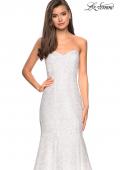 Picture of: sequin Strapless Mermaid Prom Dress in White, Style: 27791, Detail Picture 1