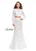 Picture of: Mermaid Style Lace Two Piece Dress with Scalloped Trim in White, Style: 25668, Detail Picture 2