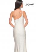 Picture of: Rhinestone One Shoulder Prom Dress with High Slit in White, Style: 31699, Detail Picture 2