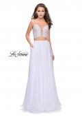 Picture of: Two Piece Gown with Beaded Lace Bodice and A-line Skirt in White, Style: 25830, Detail Picture 3