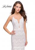 Picture of: Beaded Lace Prom Dress with Mermaid Skirt in White, Style: 26106, Detail Picture 3