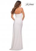 Picture of: Prom Dress with Side Cut Out and High Side Slit in White, Detail Picture 4