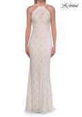 Picture of: Lace Prom Dress with Scalloped Neckline and Open Back in White, Style: 33648, Detail Picture 5
