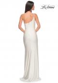 Picture of: Rhinestone One Shoulder Prom Dress with High Slit in White, Style: 31699, Detail Picture 6