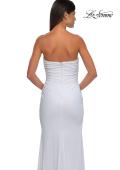 Picture of: Strapless Evening Dress with Beading Detail on Slit and Neckline in White , Style: 32360, Detail Picture 6
