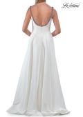 Picture of: Elegant A-Line Evening Gown with Beaded Straps and High Slit in White, Style: 33106, Detail Picture 6