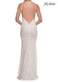 Picture of: Lace Prom Dress with Scalloped Neckline and Open Back in White, Style: 33648, Detail Picture 6