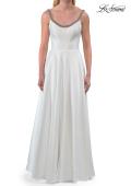 Picture of: Elegant A-Line Evening Gown with Beaded Straps and High Slit in White, Style: 33106, Detail Picture 7