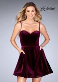Picture of: Sweetheart Neckline Short Velvet Homecoming Dress in Wine, Style: 25108, Detail Picture 1