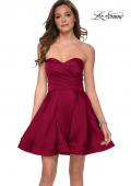Picture of: Strapless A-line Short Dress with Pleating and Pockets in Wine, Style: 29431, Detail Picture 1