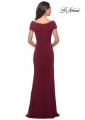 Picture of: Ruched Jersey Long Gown with V Neckline, Style: 26519, Detail Picture 8