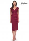 Picture of: Chic Short Evening Dress with Pleating in Wine, Style: 30110, Detail Picture 1