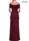 Picture of: Off-the-Shoulder Draped Jersey Gown in Wine, Style: 33171, Detail Picture 6