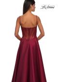 Picture of: Chic Stretch Mikado A-line Evening Dress with Sheer Back in Wine , Style: 32670, Detail Picture 8