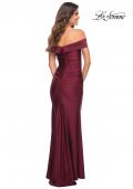 Picture of: Off the Shoulder Elegant Long Evening Gown in Wine, Detail Picture 9