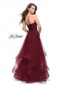 Picture of: Tulle Ball Gown with Sweetheart Neckline in Wine, Style: 25446, Back Picture