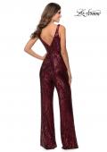 Picture of: Chic Sequin Jumpsuit with V-Neckline in Wine, Style: 28722, Detail Picture 2