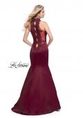 Picture of: Form Fitting Prom Dress with Denim Mermaid Skirt in Wine, Style: 25792, Detail Picture 3