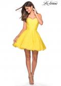 Picture of: Short Lace Strapless Party Dress with Rhinestones in Yellow, Style: 27334, Detail Picture 7