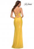 Picture of: Sequin Long Prom Dress in Vibrant Bright Colors in Yellow, Style: 30622, Detail Picture 11
