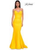 Picture of: Simple Jersey Mermaid Prom Dress with Sweetheart Neckline in Yellow , Style 32872, Detail Picture 13