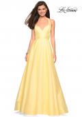 Picture of: Empire Waist Long Dress with Full Skirt and Pockets in Yellow, Style: 27504, Detail Picture 1