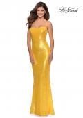 Picture of: Trendy Sequin Dress with Cut Out Open Back in Yellow, Style: 28937, Detail Picture 4