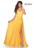 Picture of: Elegant Satin Prom Gown with Empire Waist in Yellow, Style: 28571, Detail Picture 7