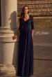Picture of: Jersey Gown with Knot Detail and Lace Sleeves, Style: 23244, Main Picture