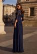 Picture of: Jersey Gown with Knot Detail and Lace Sleeves, Style: 23244, Back Picture