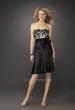 Picture of: Lace Bodice Short Dress with A-line Skirt and Bow in Black, Style: 12836, Main Picture