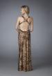 Picture of: Animal Print V Neck Halter Dress with Open Back in Multi, Style: 13375, Back Picture