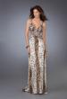 Picture of: Leopard Print Dress with Beaded Straps and Cut Outs in Multi, Style: 13453, Main Picture