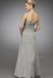 Picture of: Gathered Bodice Prom Dress with Delicate Embellishments in Silver, Style: 13672, Back Picture