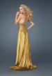 Picture of: Keyhole Halter Prom Dress with Beaded Bodice in Yellow, Style: 13704, Main Picture