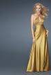 Picture of: Keyhole Halter Prom Dress with Beaded Bodice in Yellow, Style: 13704, Back Picture