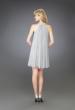 Picture of: Pleated Halter Cocktail Dress with Fully Beaded Straps in Silver, Style: 13963, Back Picture