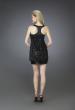 Picture of: Short Printed Dress with Sequined Straps in Black, Style: 14099, Back Picture