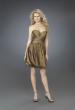 Picture of: Strapless Cocktail Dress with Sweetheart Neck and Pleats in Gold, Style: 14126, Main Picture