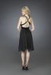 Picture of: Short Halter Cocktail Dress with Beaded Belt and Low Back in Black, Style: 14129, Back Picture
