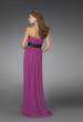 Picture of: Strapless Prom Gown with Satin Belt in Purple, Style: 14259, Back Picture