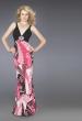 Picture of: Low V Neck Long Prom Dress with Printed Skirt in Multi, Style: 14271, Main Picture