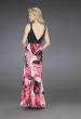 Picture of: Low V Neck Long Prom Dress with Printed Skirt in Multi, Style: 14271, Back Picture