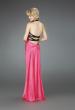 Picture of: Long Halter Prom Gown with Criss Cross Back Detail in Pink, Style: 14315, Back Picture